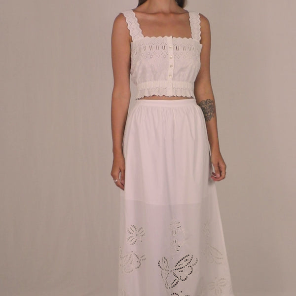 Femme Skirt Paola Charcoal white